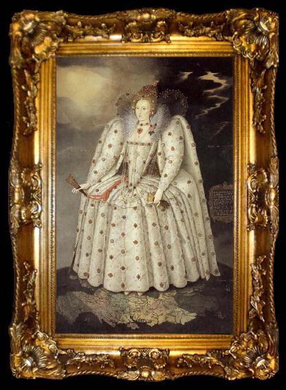 framed  unknow artist The Ditchley Portrait of Queen Elizabeth, ta009-2